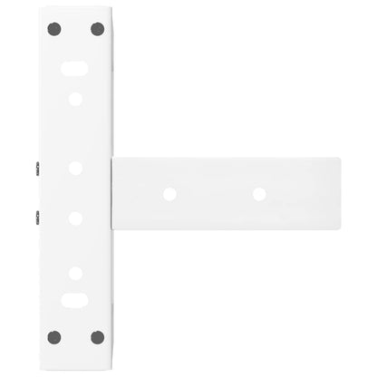 vidaXL Couchtischbeine T-Form 2 Stk. Weiß 30x25x(30-31) cm Stahl