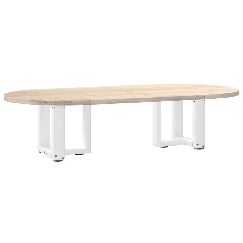 vidaXL Couchtischbeine T-Form 2 Stk. Weiß 30x25x(30-31) cm Stahl
