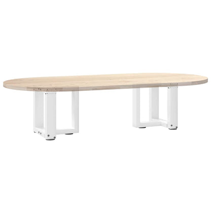 vidaXL Couchtischbeine T-Form 2 Stk. Weiß 30x25x(30-31) cm Stahl