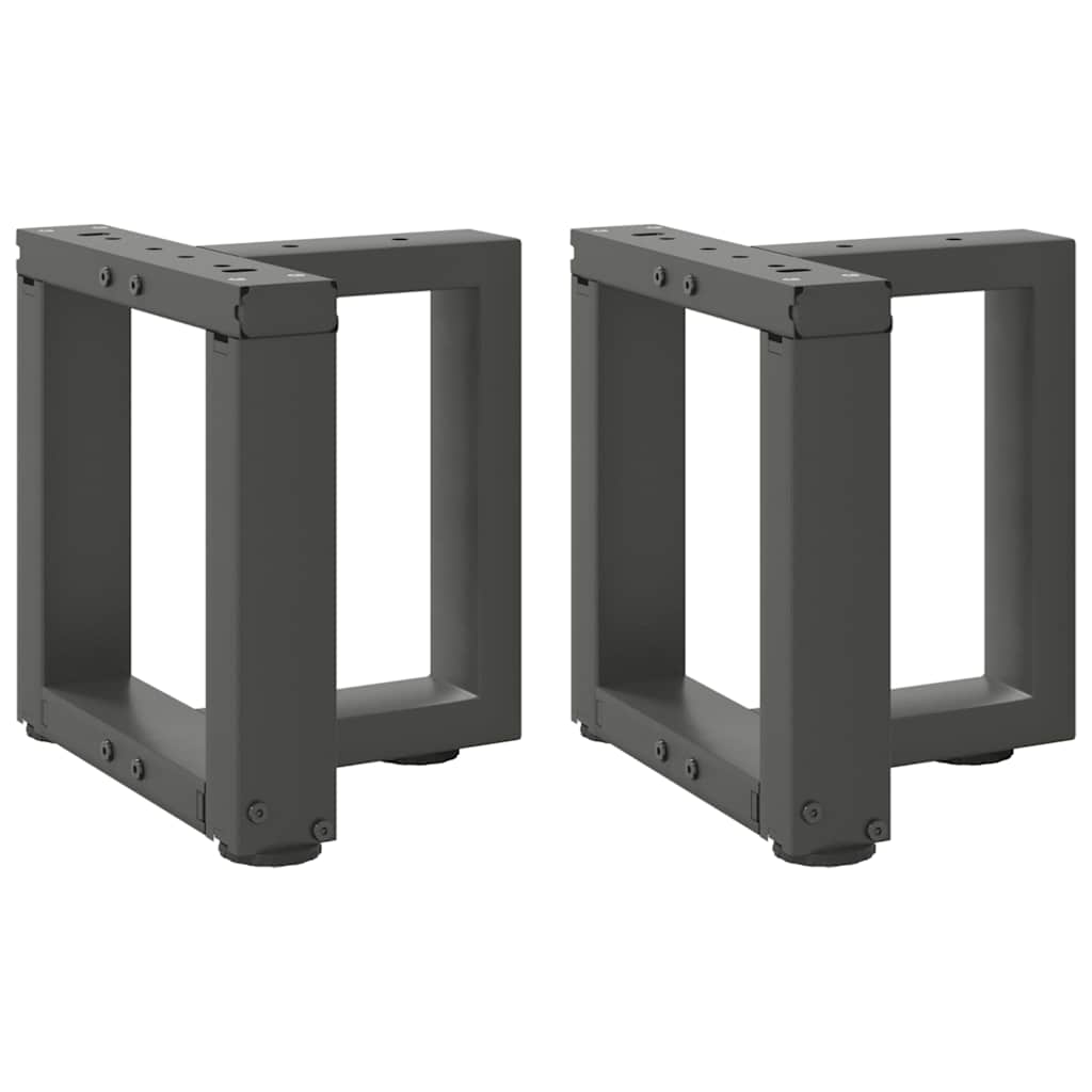 vidaXL Couchtischbeine T-Form 2 Stk. Anthrazit 30x25x(30-31) cm Stahl