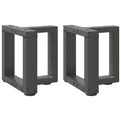 vidaXL Couchtischbeine T-Form 2 Stk. Anthrazit 30x25x(30-31) cm Stahl