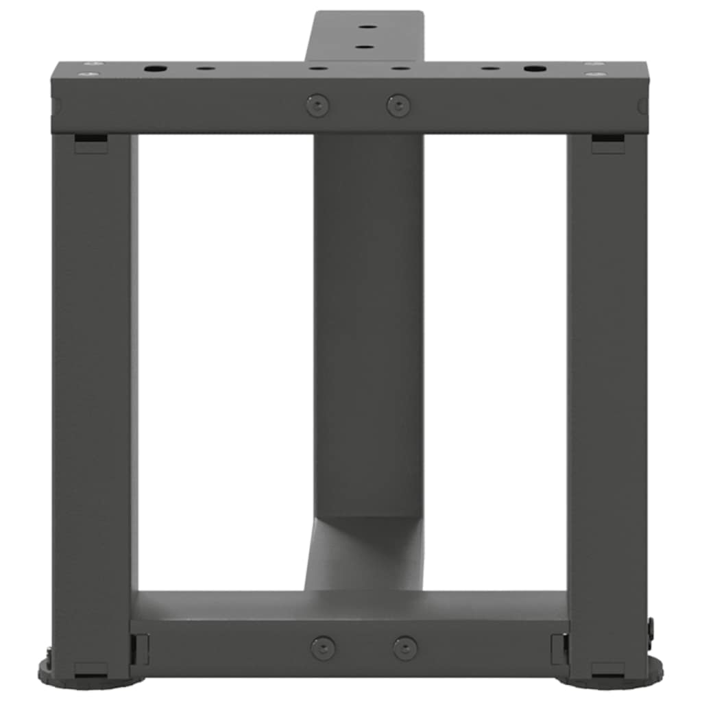 vidaXL Couchtischbeine T-Form 2 Stk. Anthrazit 30x25x(30-31) cm Stahl