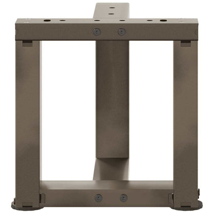vidaXL Couchtischbeine T-Form 2 Stk. Naturstahl 30x25x(30-31) cm Stahl