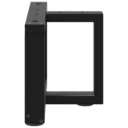 vidaXL Couchtischbeine T-Form 2 Stk. Schwarz 40x25x(30-31) cm Stahl