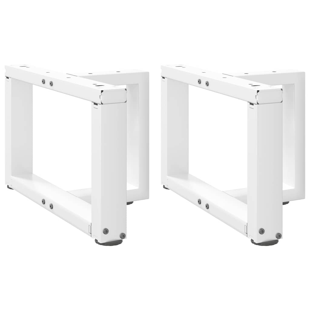 vidaXL Couchtischbeine T-Form 2 Stk. Weiß 40x25x(30-31) cm Stahl