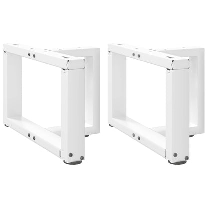 vidaXL Couchtischbeine T-Form 2 Stk. Weiß 40x25x(30-31) cm Stahl