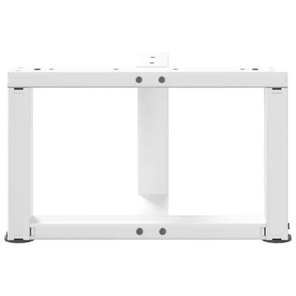 vidaXL Couchtischbeine T-Form 2 Stk. Weiß 40x25x(30-31) cm Stahl