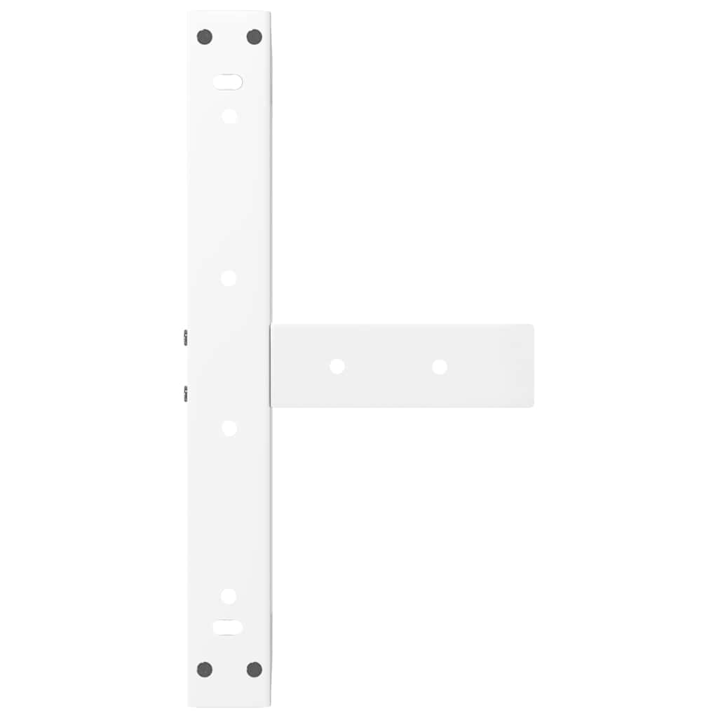 vidaXL Couchtischbeine T-Form 2 Stk. Weiß 40x25x(30-31) cm Stahl