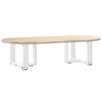 vidaXL Couchtischbeine T-Form 2 Stk. Weiß 40x25x(30-31) cm Stahl