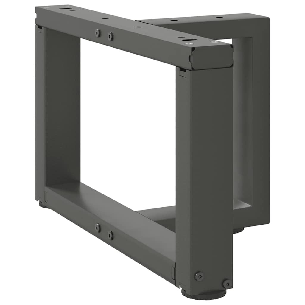 vidaXL Pieds de table basse en forme de T 2 pcs. Anthracite 40x25x(30-31) cm Acier