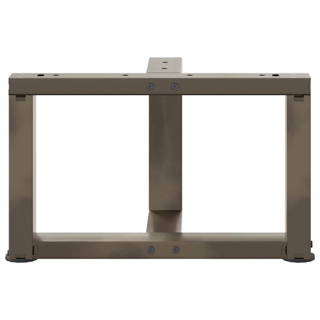 vidaXL Couchtischbeine T-Form 2 Stk. Naturstahl 40x25x(30-31) cm Stahl