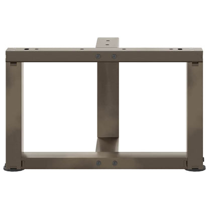 vidaXL Couchtischbeine T-Form 2 Stk. Naturstahl 40x25x(30-31) cm Stahl