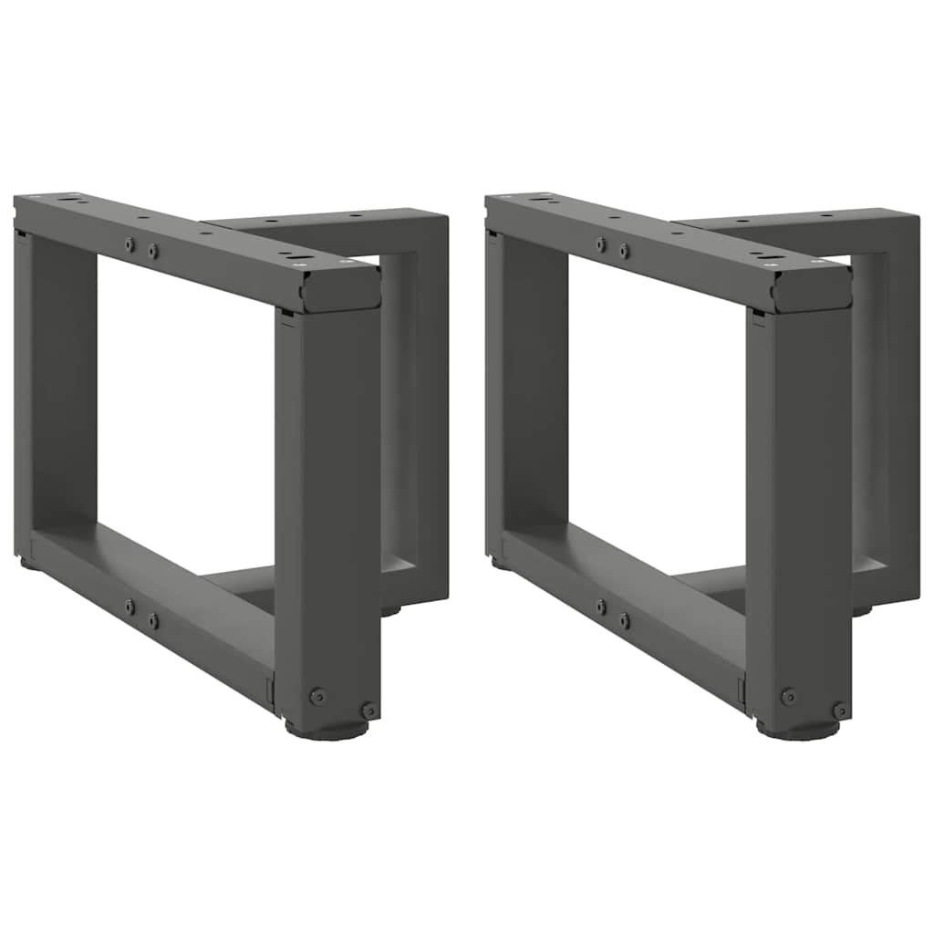 vidaXL Pieds de table basse en T 2 pcs Anthracite 50x25x(30-31) cm Acier