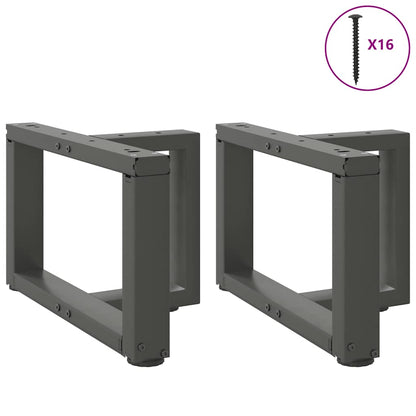 vidaXL Pieds de table basse en T 2 pcs Anthracite 50x25x(30-31) cm Acier