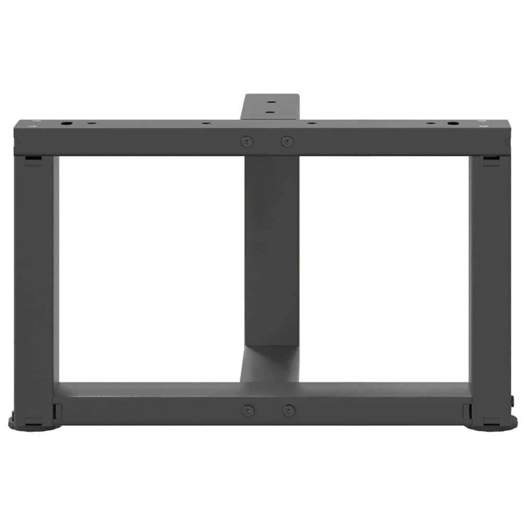vidaXL Pieds de table basse en T 2 pcs Anthracite 50x25x(30-31) cm Acier