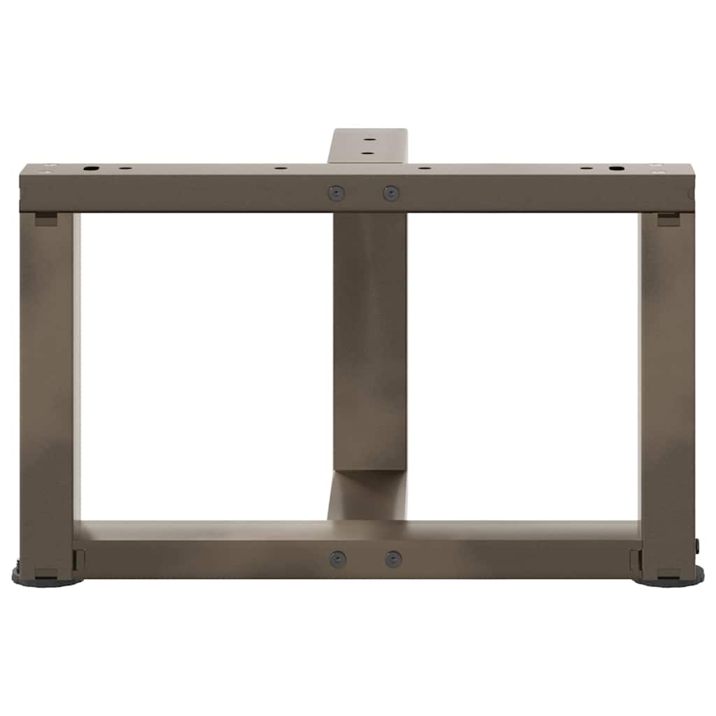 vidaXL Couchtischbeine T-Form 2 Stk. Naturstahl 50x25x(30-31) cm Stahl