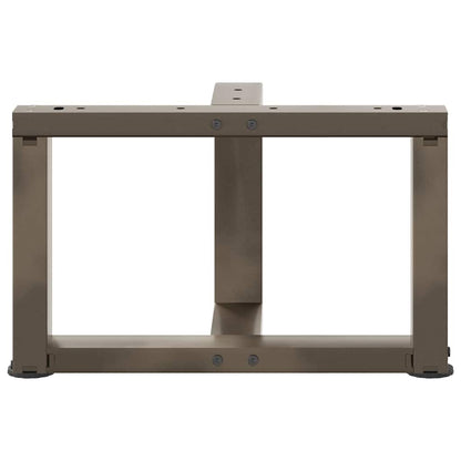 vidaXL Couchtischbeine T-Form 2 Stk. Naturstahl 50x25x(30-31) cm Stahl