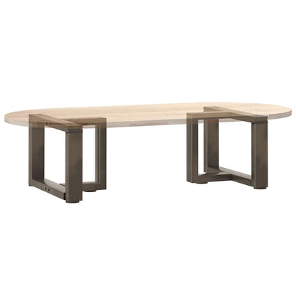 vidaXL Couchtischbeine T-Form 2 Stk. Naturstahl 50x25x(30-31) cm Stahl
