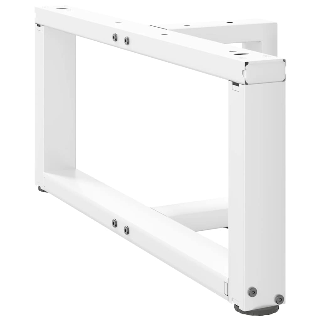 vidaXL Couchtischbeine T-Form 2 Stk. Weiß 60x25x(30-31) cm Stahl