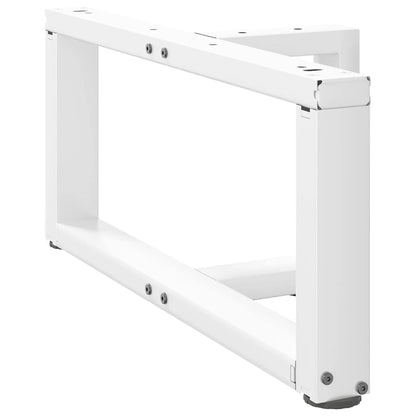 vidaXL Couchtischbeine T-Form 2 Stk. Weiß 60x25x(30-31) cm Stahl