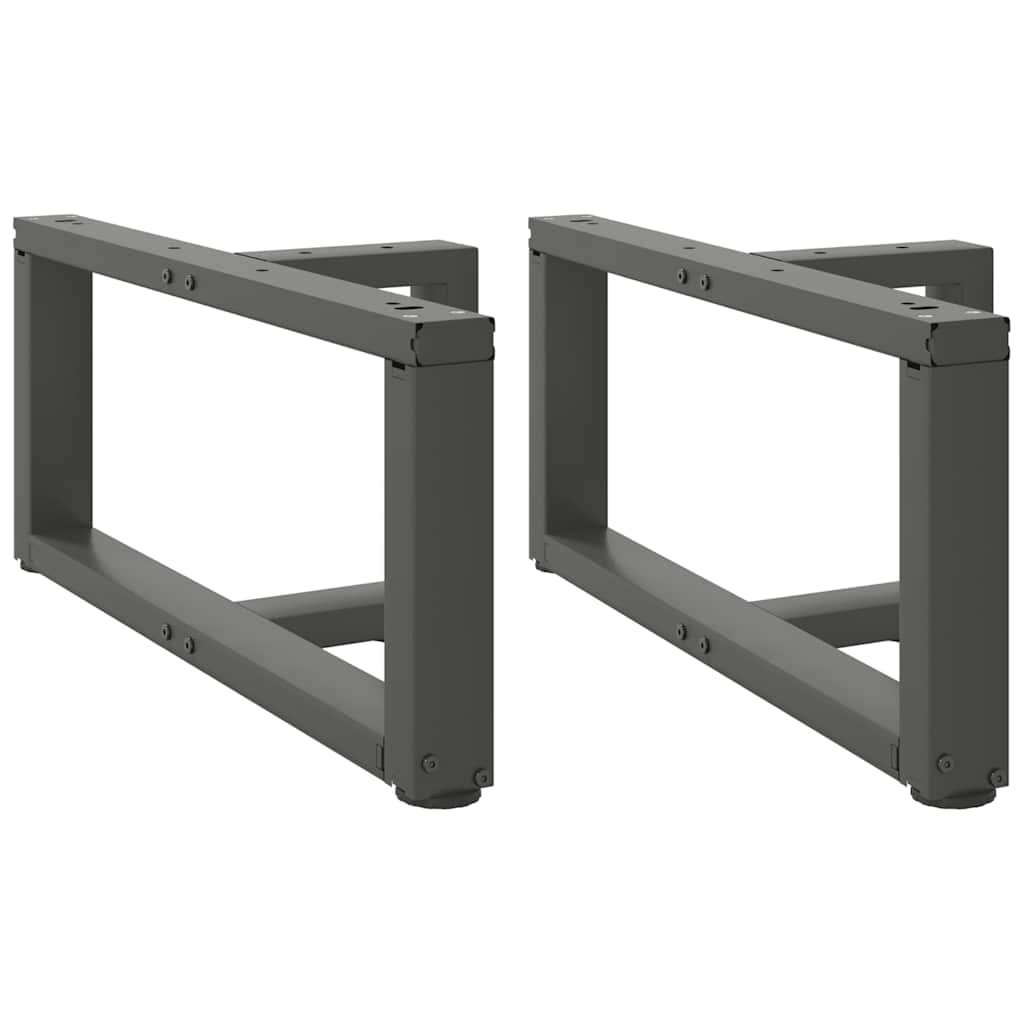vidaXL Couchtischbeine T-Form 2 Stk. Anthrazit 60x25x(30-31) cm Stahl