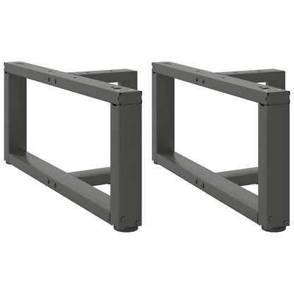 vidaXL Couchtischbeine T-Form 2 Stk. Anthrazit 60x25x(30-31) cm Stahl