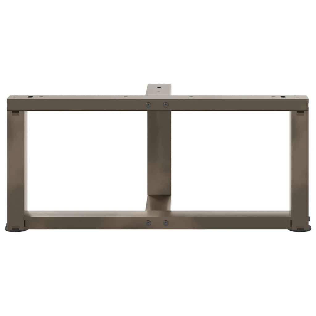 vidaXL Couchtischbeine T-Form 2 Stk. Naturstahl 60x25x(30-31) cm Stahl