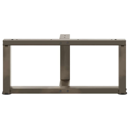 vidaXL Couchtischbeine T-Form 2 Stk. Naturstahl 60x25x(30-31) cm Stahl