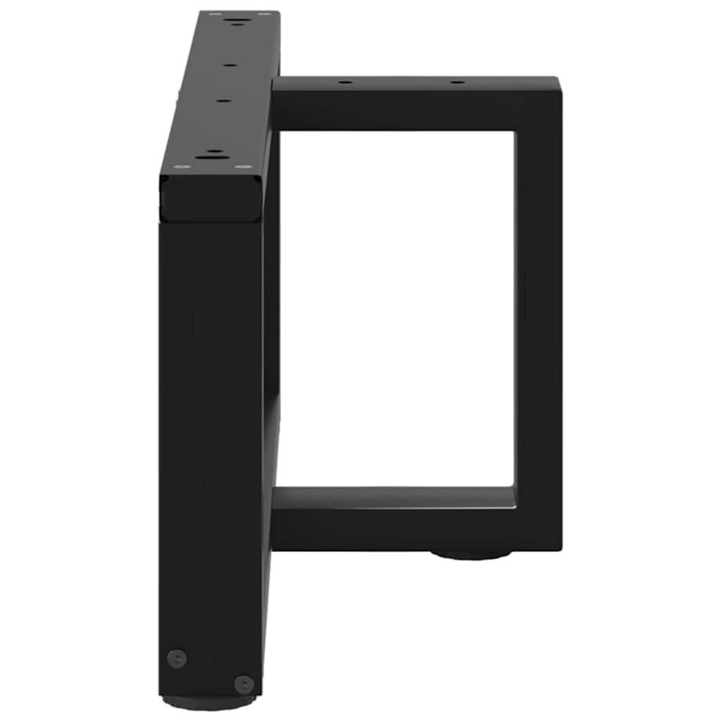 vidaXL Couchtischbeine T-Form 2 Stk. Schwarz 70x25x(30-31) cm Stahl