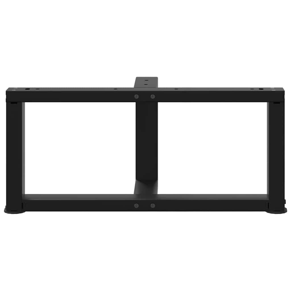 vidaXL Couchtischbeine T-Form 2 Stk. Schwarz 70x25x(30-31) cm Stahl