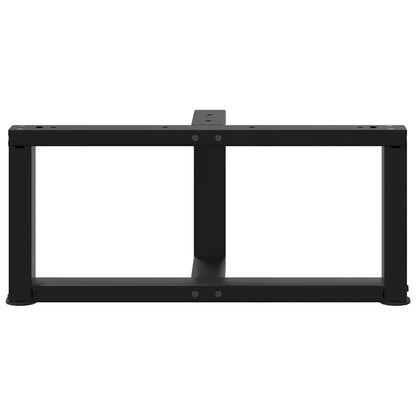 vidaXL Couchtischbeine T-Form 2 Stk. Schwarz 70x25x(30-31) cm Stahl