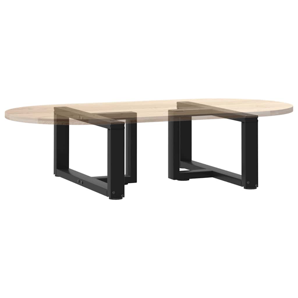 vidaXL Couchtischbeine T-Form 2 Stk. Schwarz 70x25x(30-31) cm Stahl