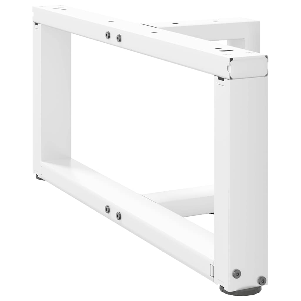 vidaXL Couchtischbeine T-Form 2 Stk. Weiß 70x25x(30-31) cm Stahl