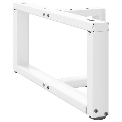 vidaXL Couchtischbeine T-Form 2 Stk. Weiß 70x25x(30-31) cm Stahl