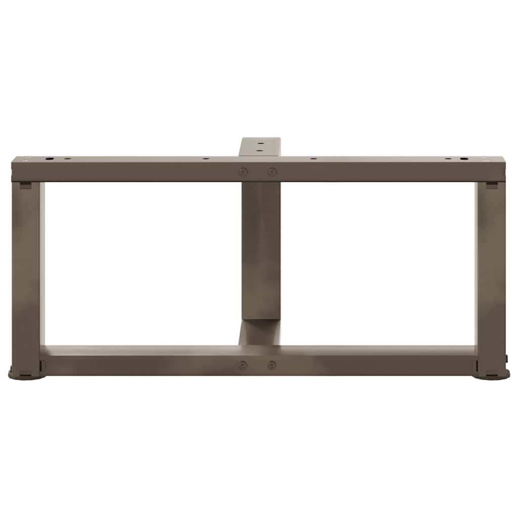 vidaXL Couchtischbeine T-Form 2 Stk. Naturstahl 70x25x(30-31) cm Stahl