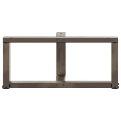 vidaXL Couchtischbeine T-Form 2 Stk. Naturstahl 70x25x(30-31) cm Stahl