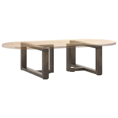 vidaXL Couchtischbeine T-Form 2 Stk. Naturstahl 70x25x(30-31) cm Stahl