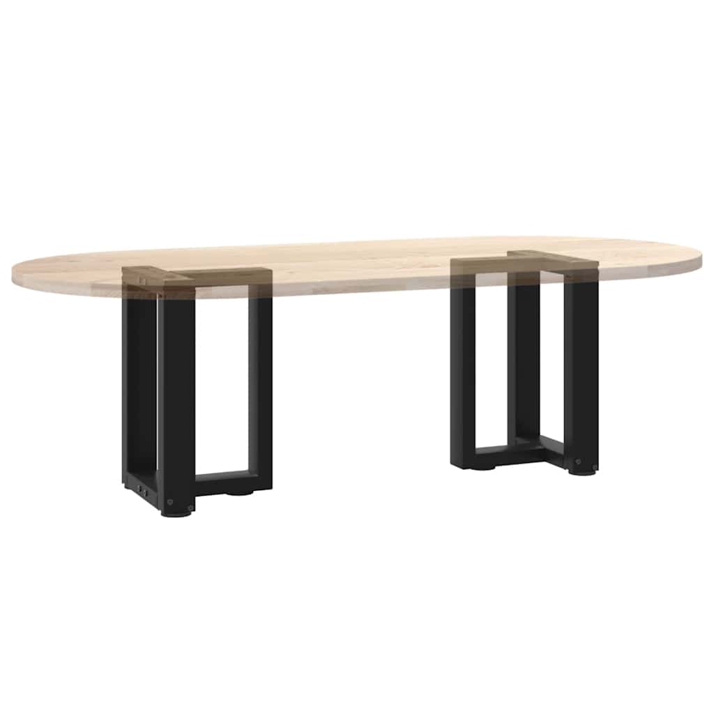 vidaXL Couchtischbeine T-Form 2 Stk. Schwarz 28x25x(42-43) cm Stahl