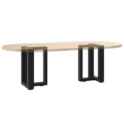 vidaXL Couchtischbeine T-Form 2 Stk. Schwarz 28x25x(42-43) cm Stahl