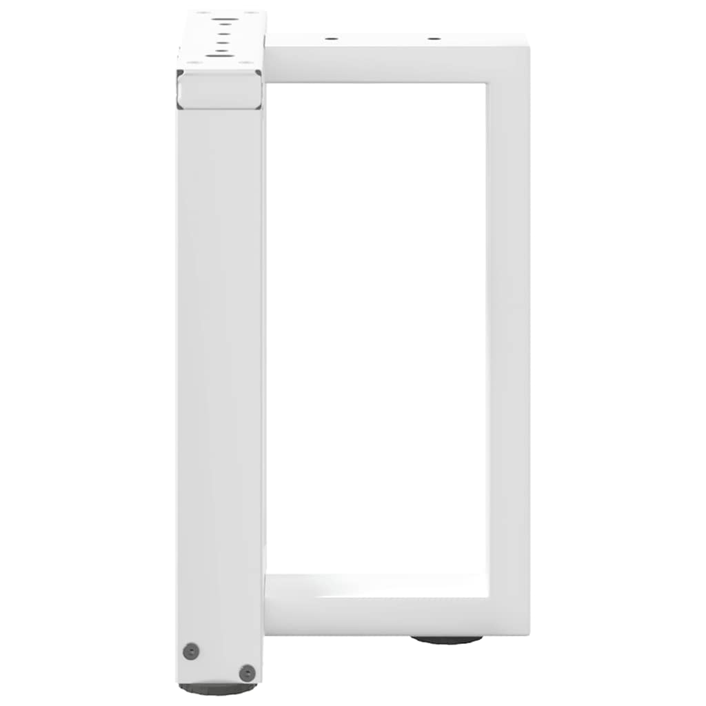 vidaXL Couchtischbeine T-Form 2 Stk. Weiß 28x25x(42-43) cm Stahl