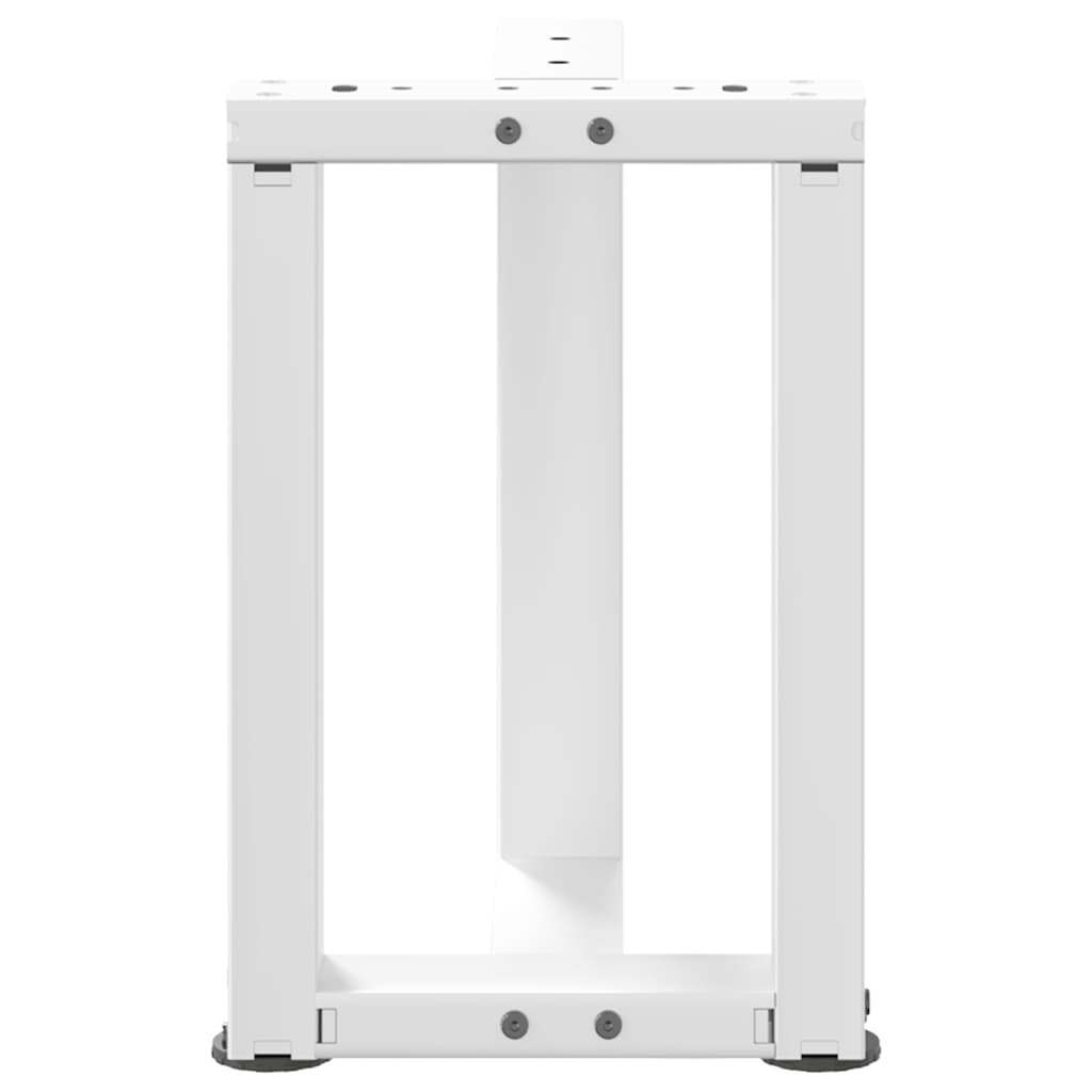 vidaXL Couchtischbeine T-Form 2 Stk. Weiß 28x25x(42-43) cm Stahl