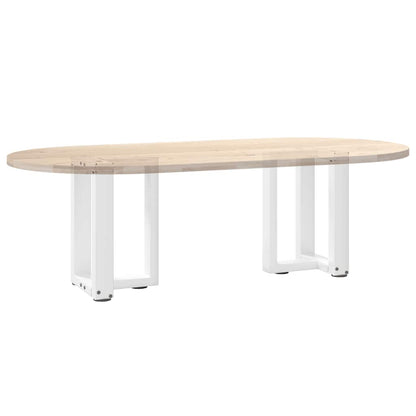 vidaXL Couchtischbeine T-Form 2 Stk. Weiß 28x25x(42-43) cm Stahl