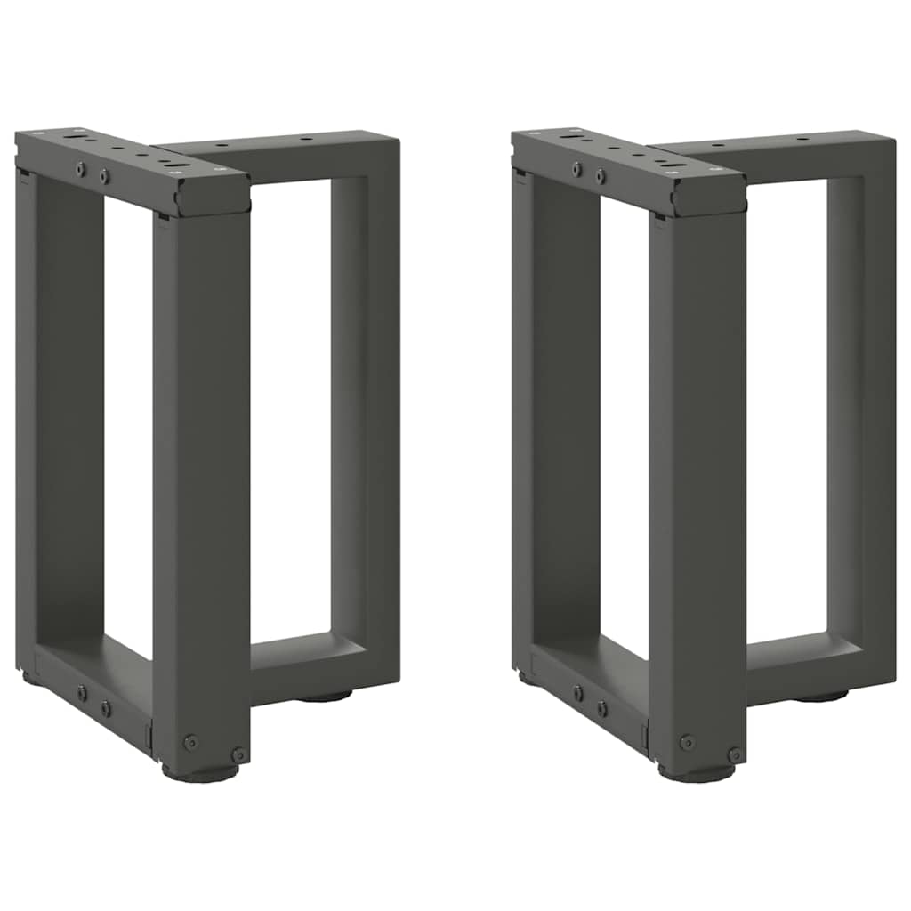 vidaXL Pieds de table basse en T 2 pcs. Anthracite 28x25x(42-43) cm Acier