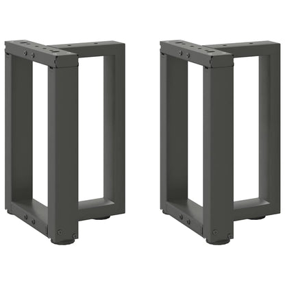 vidaXL Pieds de table basse en T 2 pcs. Anthracite 28x25x(42-43) cm Acier