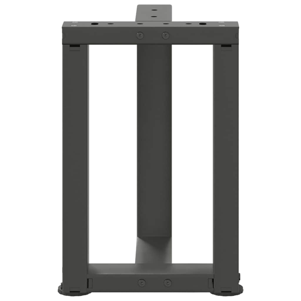 vidaXL Pieds de table basse en T 2 pcs. Anthracite 28x25x(42-43) cm Acier