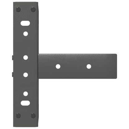 vidaXL Pieds de table basse en T 2 pcs. Anthracite 28x25x(42-43) cm Acier