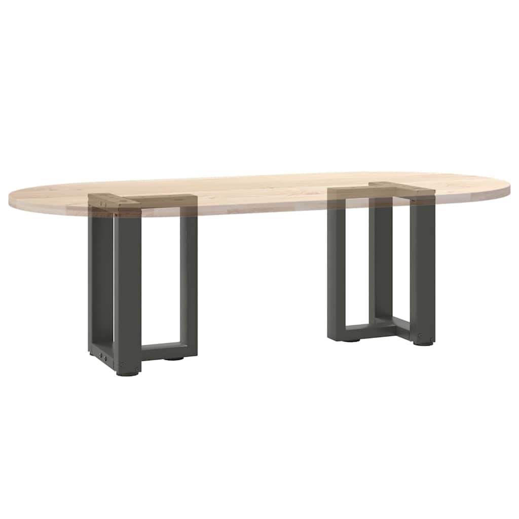 vidaXL Pieds de table basse en T 2 pcs. Anthracite 28x25x(42-43) cm Acier
