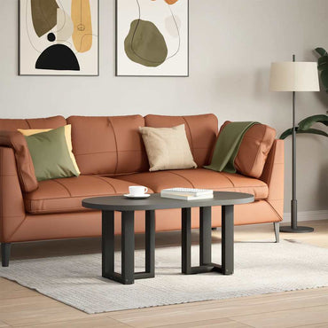 vidaXL Couchtischbeine T-Form 2 Stk. Schwarz 38x25x(42-43) cm Stahl