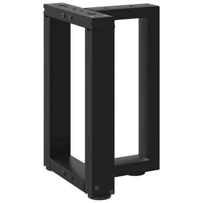 vidaXL Couchtischbeine T-Form 2 Stk. Schwarz 38x25x(42-43) cm Stahl