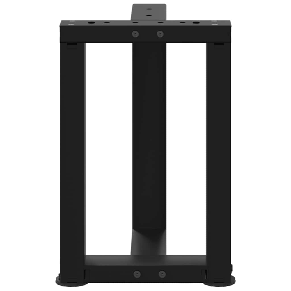 vidaXL Couchtischbeine T-Form 2 Stk. Schwarz 38x25x(42-43) cm Stahl